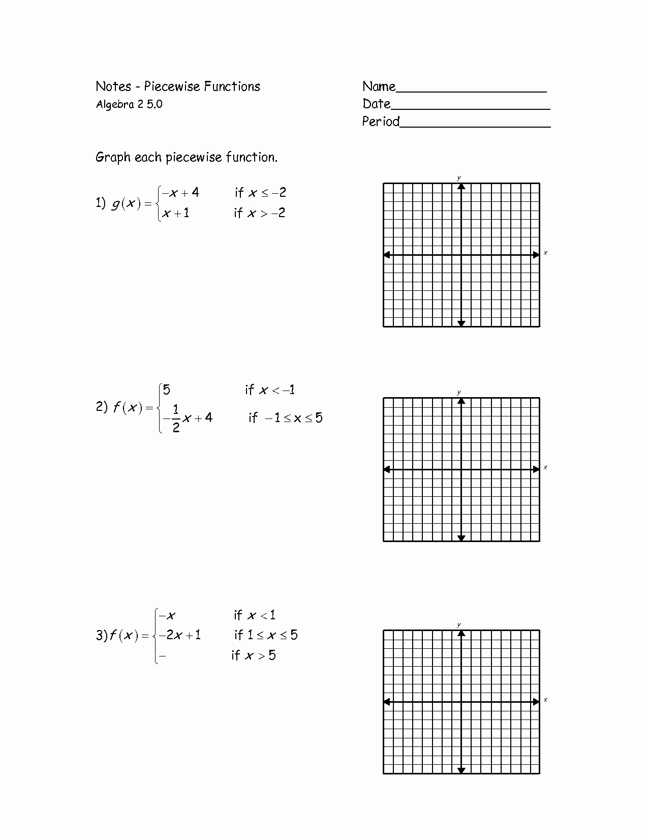 Graphing Piecewise Functions Worksheet Beautiful Graphs Of Piecewise Functions Worksheet Google Search