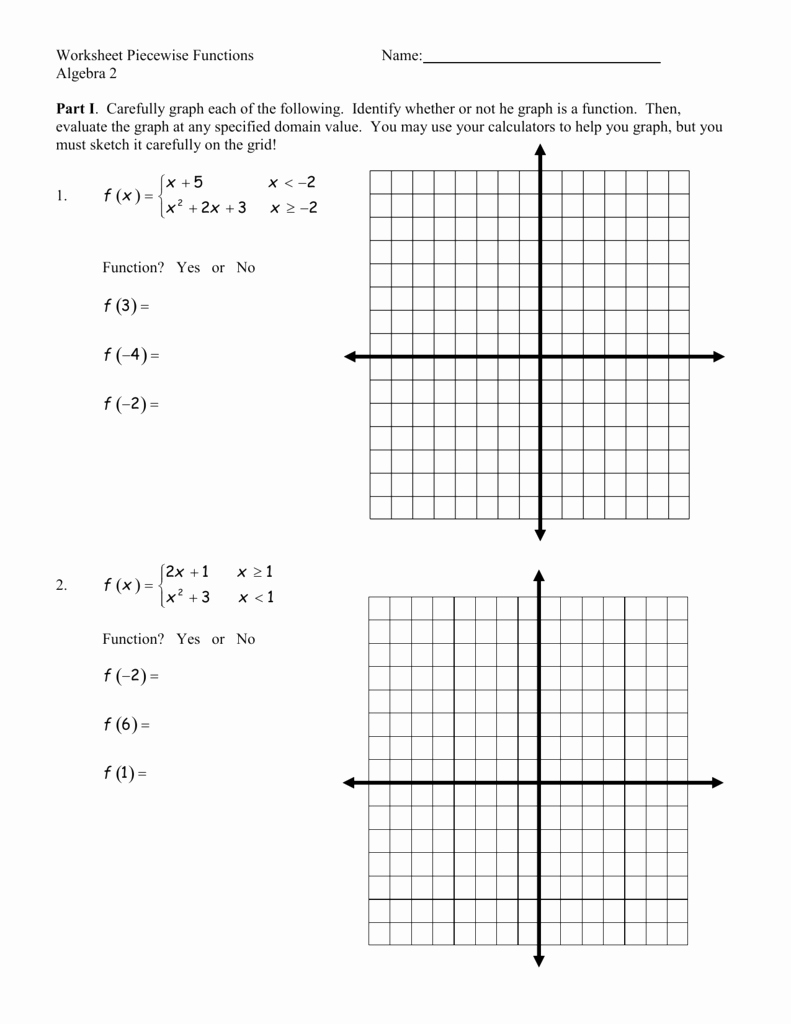 Graphing Piecewise Functions Worksheet Beautiful Worksheet Piecewise Functions