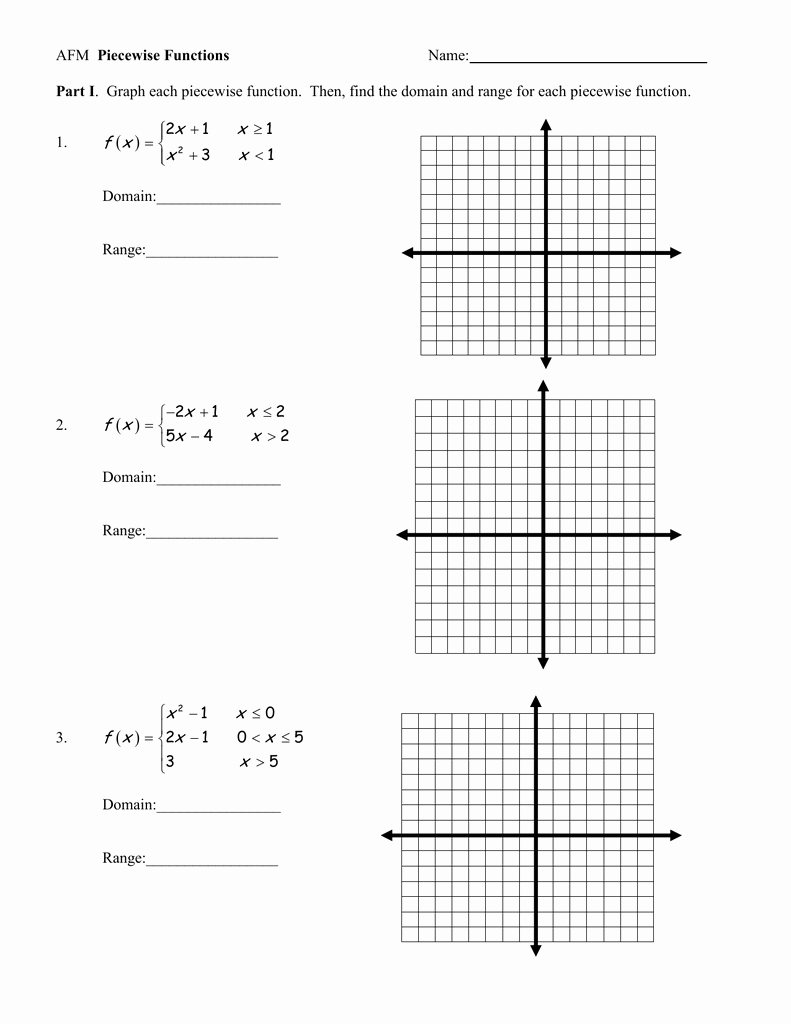 Graphing Piecewise Functions Worksheet Best Of Worksheet 1 8 Homework Piecewise Functions