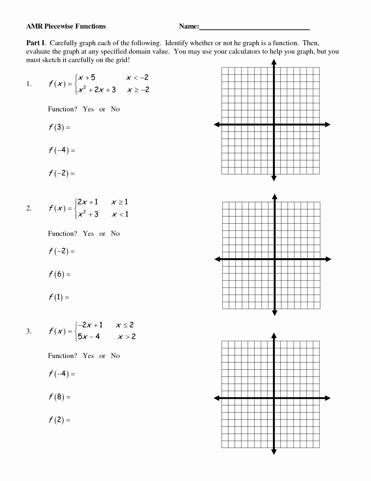 Graphing Piecewise Functions Worksheet Luxury Piecewise Functions Worksheet Alg 1