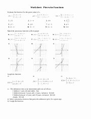 Graphing Piecewise Functions Worksheet Unique Ws Piecewise Functionsc Worksheet Piecewise Functions