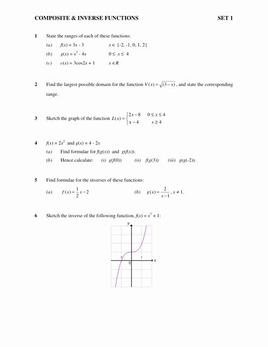 Inverse Functions Worksheet with Answers Best Of Inverse Function Worksheet