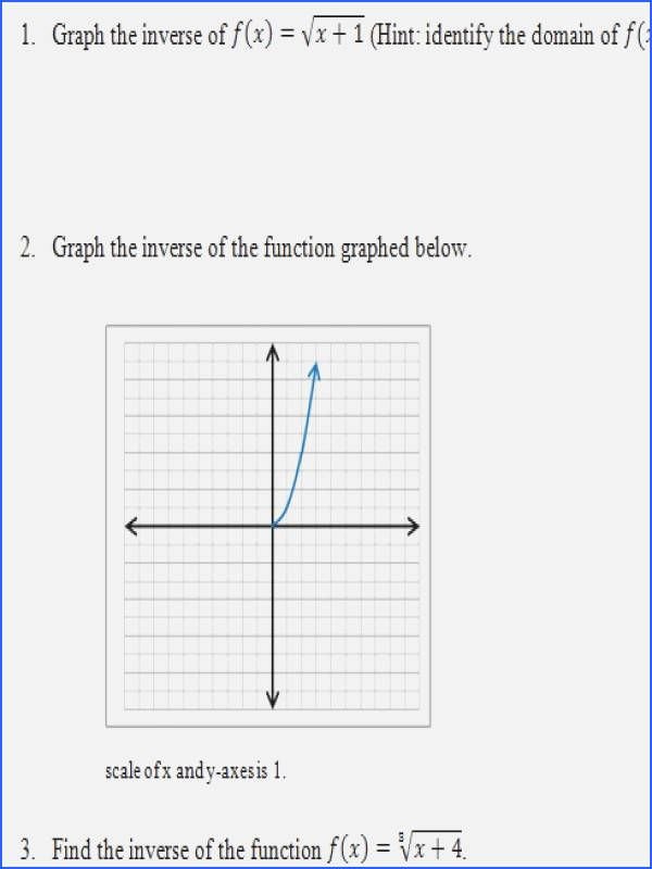 Inverse Functions Worksheet with Answers Inspirational Graphing Inverse Functions Worksheet