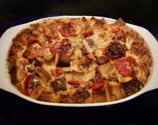 TOMATO BREAD PUDDING