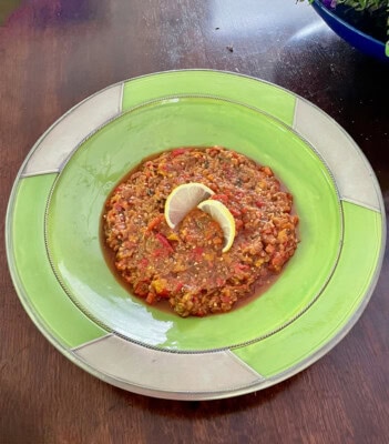 ZAALOUK MOROCCAN EGGPLANT AND TOMATO SALAD