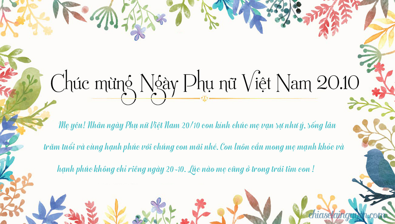 Những mẫu thiệp 20-10 ý nghĩa và cảm động nhất gửi đến Mẹ- Người phụ nữ của gia đình