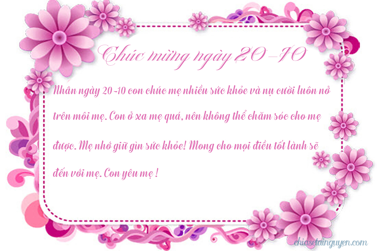 Những mẫu thiệp 20-10 ý nghĩa và cảm động nhất gửi đến Mẹ- Người phụ nữ của gia đình