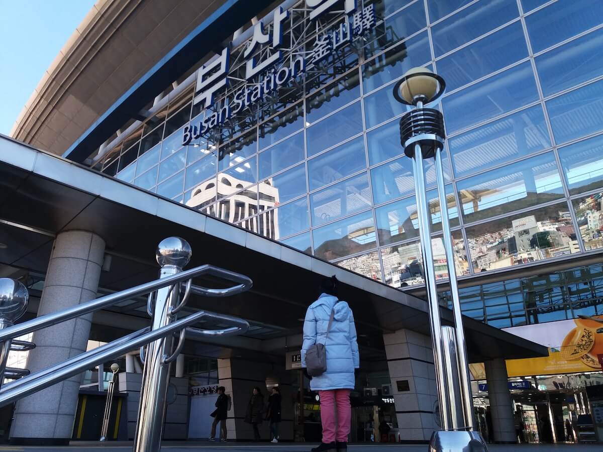 Busan Station during winter in Korea