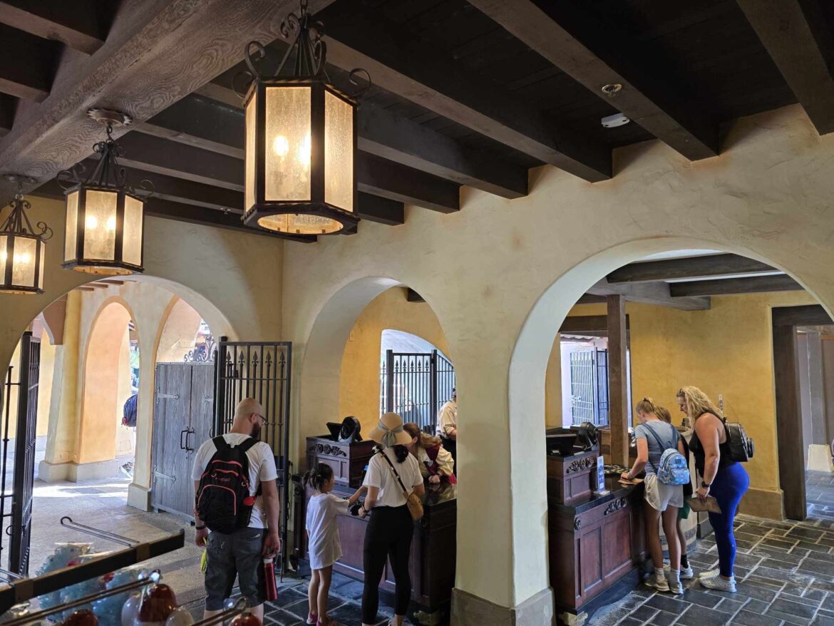 Construction Walls Down Around Pirates of the Caribbean Gift Shop at Magic Kingdom