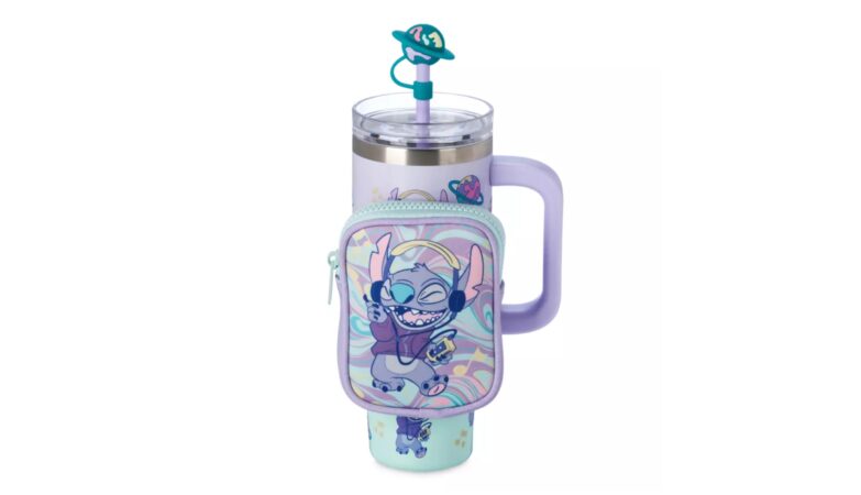 Stitch Cosmic Travel Tumbler with Zip Case