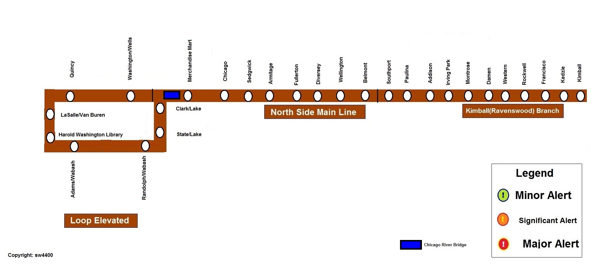 Green Line CTA Route Map