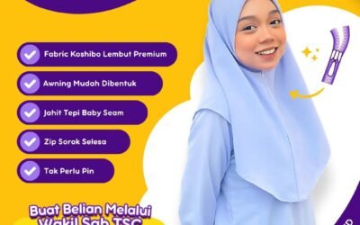 Inovasi tudung sekolah berzip sorok, tidak perlu lagi pakai pin