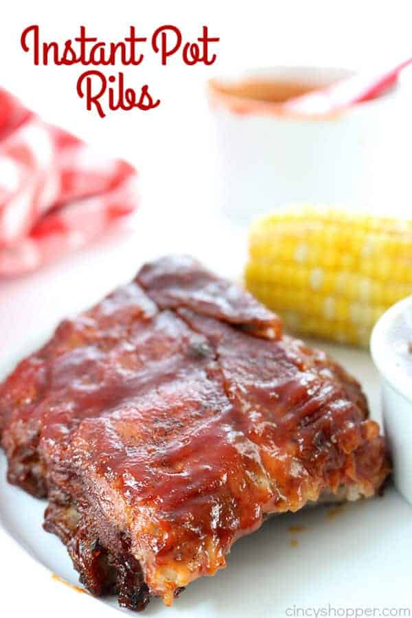 Instant Pot Ribs- so quick and easy to make. You can serve fall off the bone ribs in no time at all. #InstantPot