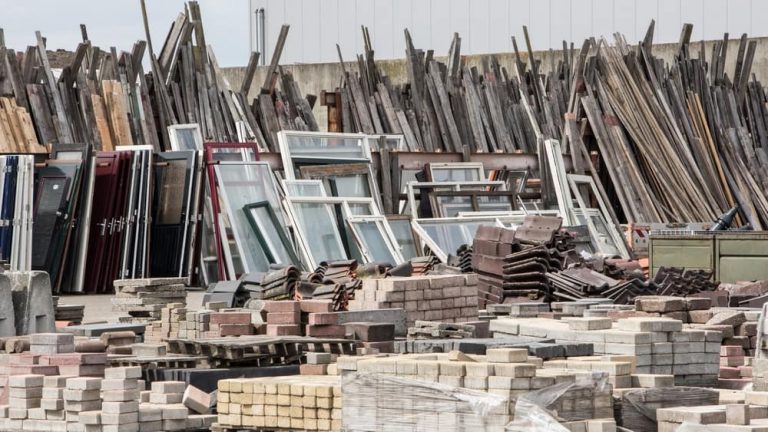 Recyclable construction waste from construction dumpsters in Montgomery, AL