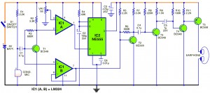 Sensitive hearing aid circuit diagram