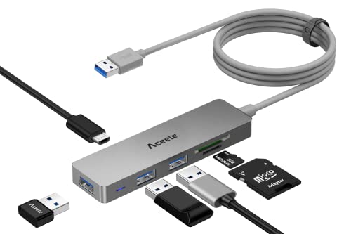 Ultra Slim USB Hub with 6 Ports and SD/TF Card Reader