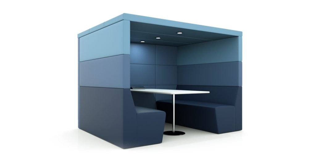 Citrus Seating 4 Person Shelton Office Booth