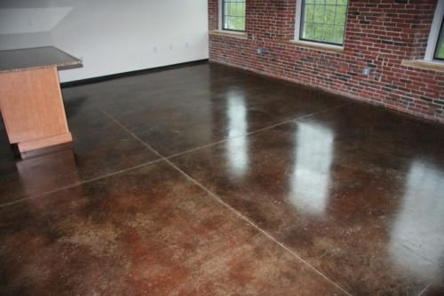 stained concrete floor