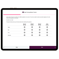 example tablet for eCOA data collection