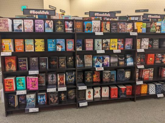  The “BookTok” section in Barnes & Noble, 2/19/2022.