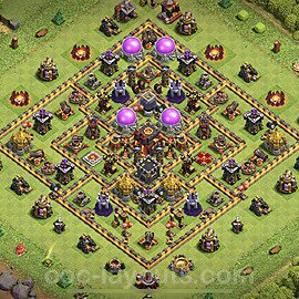 Full Upgrade TH10 Base Plan with Link, Anti 3 Stars, Hybrid, Copy Town Hall 10 Max Levels Design, #150