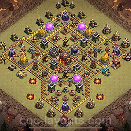 TH10 War Base Plan with Link, Anti Air / Dragon, Hybrid, Copy Town Hall 10 CWL Design 2024, #178