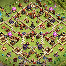 TH16 Anti 3 Stars Base Plan with Link, Anti Everything, Copy Town Hall 16 Base Design 2025, #31