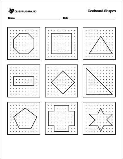 Geoboard Shapes Printable