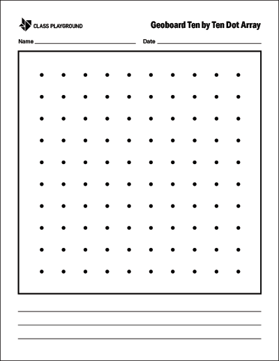 printable geoboard 10x10