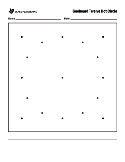 printable geoboard circle 12