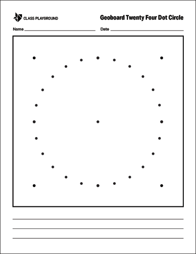 printable geoboard circle 24