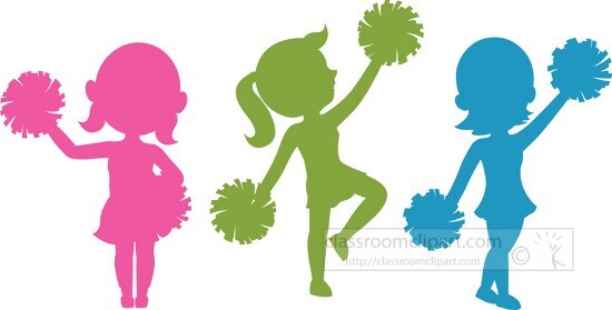 Cheerleading Silhouette Clip Art