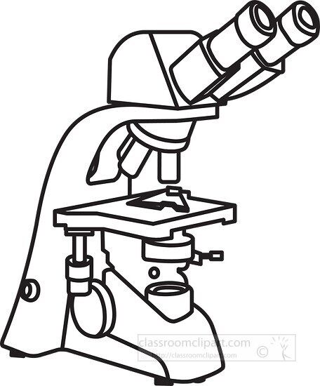 School Outline Clipart-microscope black outline clipart