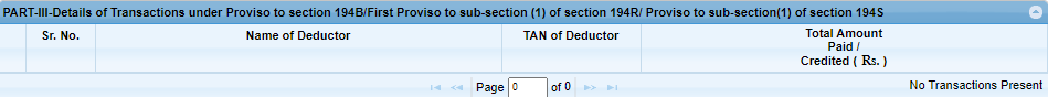 Part III- Details of transactions under proviso to 194B/194R