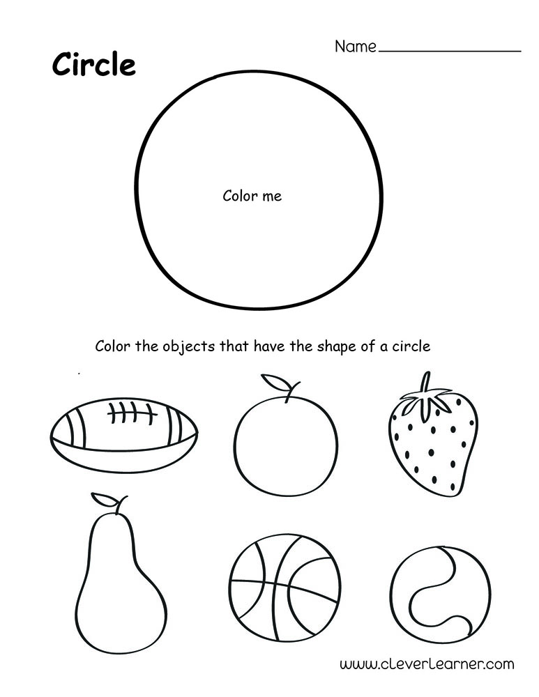 Circle Shape Worksheets For Toddlers