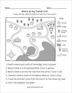 Community Map For Kids Printable