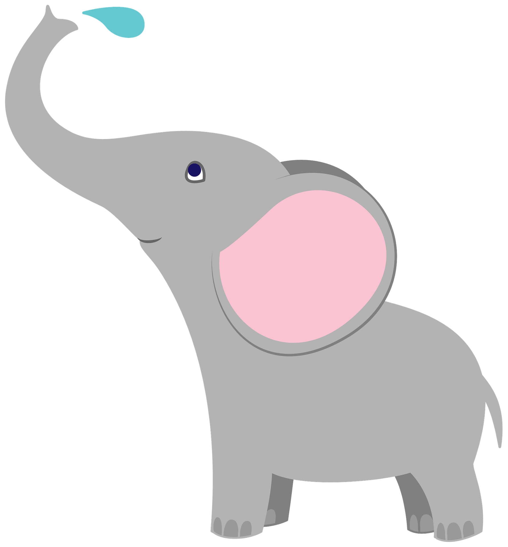 Cute elephant clipart, SVG, PNG, EPS, 300 DPI - Clip Art Library image.