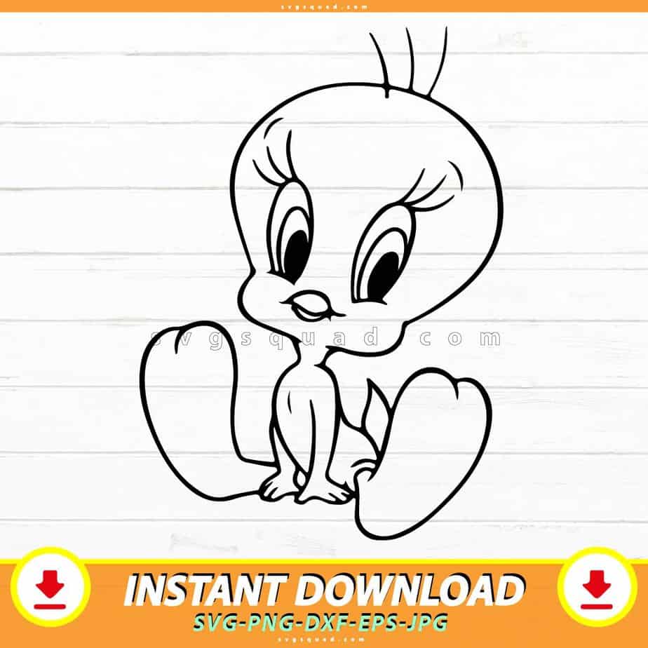 Tweety Bird Svg Outline Cut file for Cricut and Silhouette Cameo ...