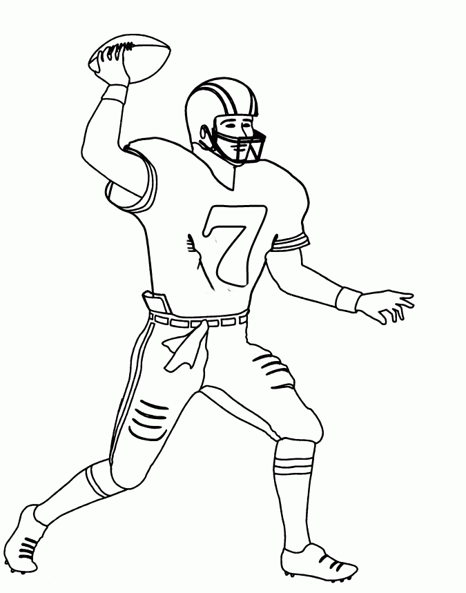 Football Player Outline Clip Art