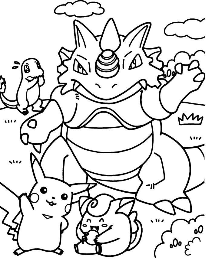 Free Pokemon Group Coloring Pages, Download Free Pokemon Group Coloring ...