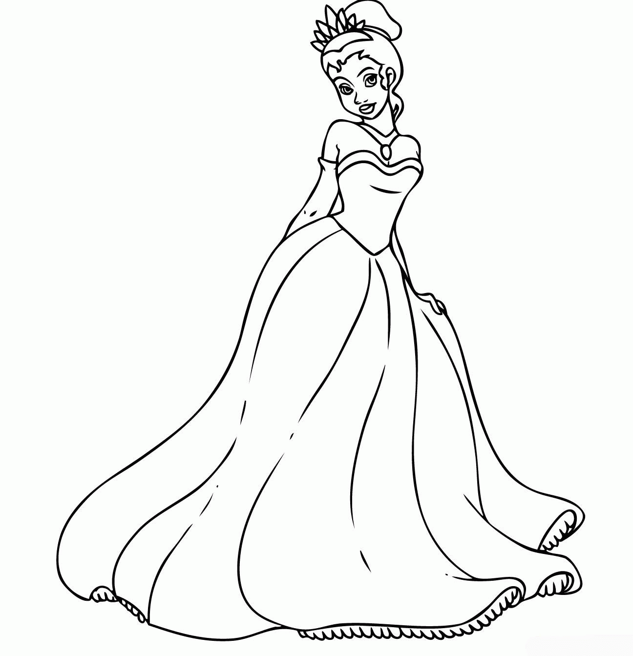 princess cartoon coloring pages - Clip Art Library