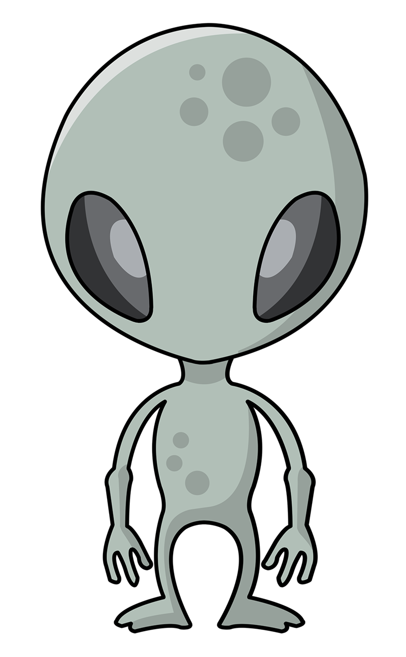 cartoon alien no background - Clip Art Library