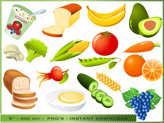 healthy food junk food clipart - Clip Art Library