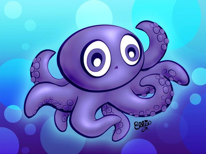 cartoon baby octopus - Clip Art Library