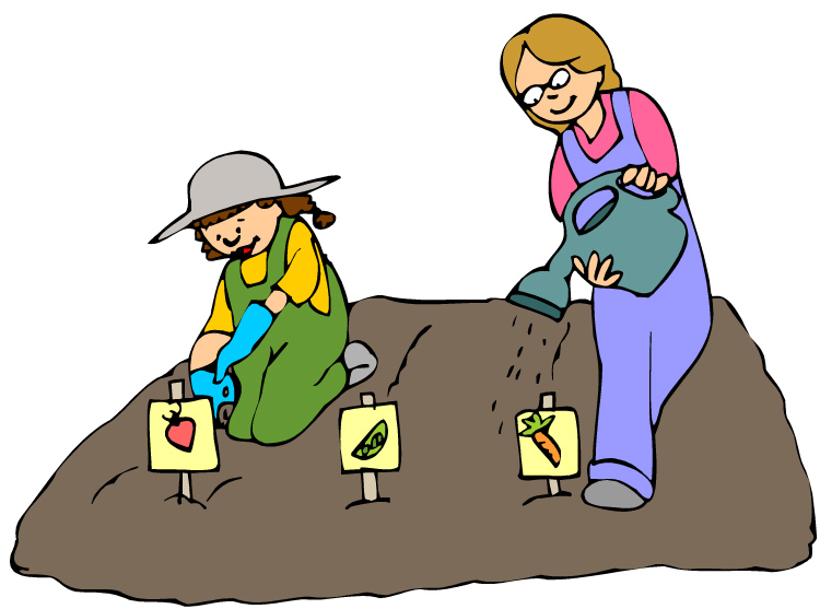 Kids Planting Seeds Clip Art