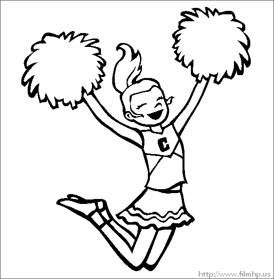 Free Cheerleading Stunt Coloring Pages, Download Free Cheerleading ...