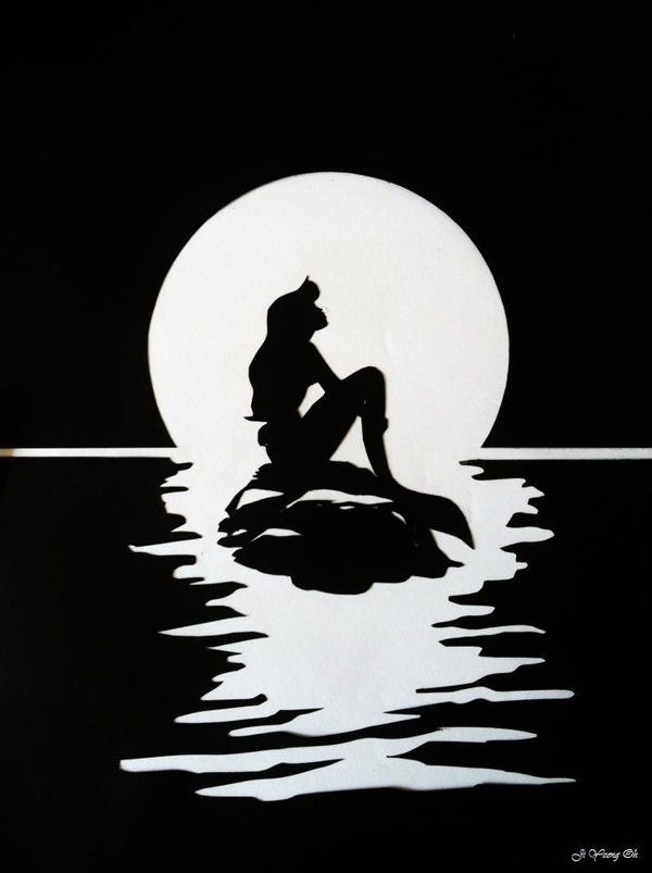 Free Disney Little Mermaid Silhouette, Download Free Disney Little ...