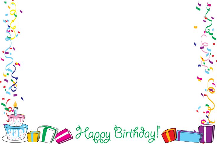 Free birthday clipart borders and frames