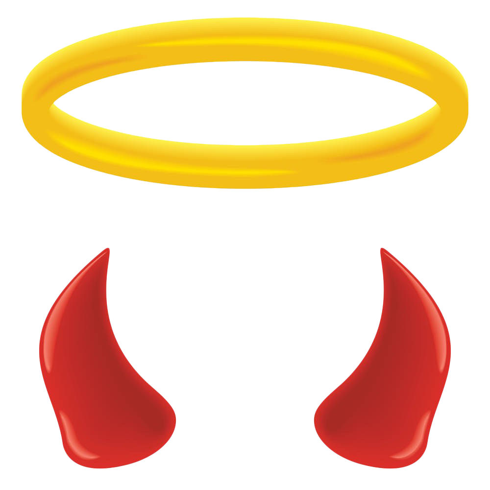 Angel Halo Devil Clip art - Hand painted the devil angle angel ring png ...