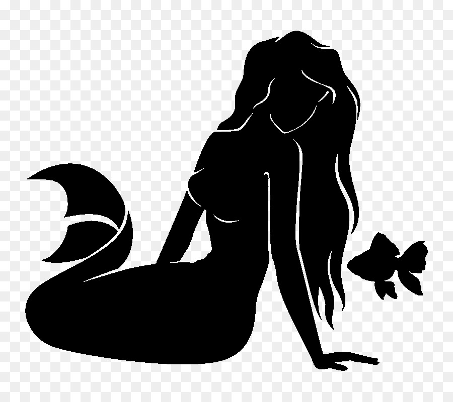 Silhouette Mermaid Photography Drawing Clip art - mermaid tail png ...